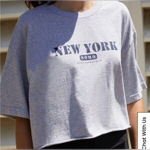 Brandy Melville Oversized Cropped Top